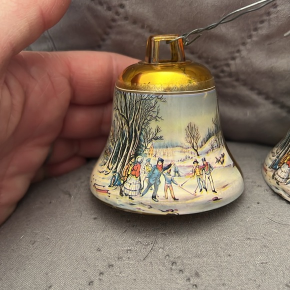 Vintage bell Christmas, ornaments and handpainted lightbulb ornaments - Picture 2 of 4